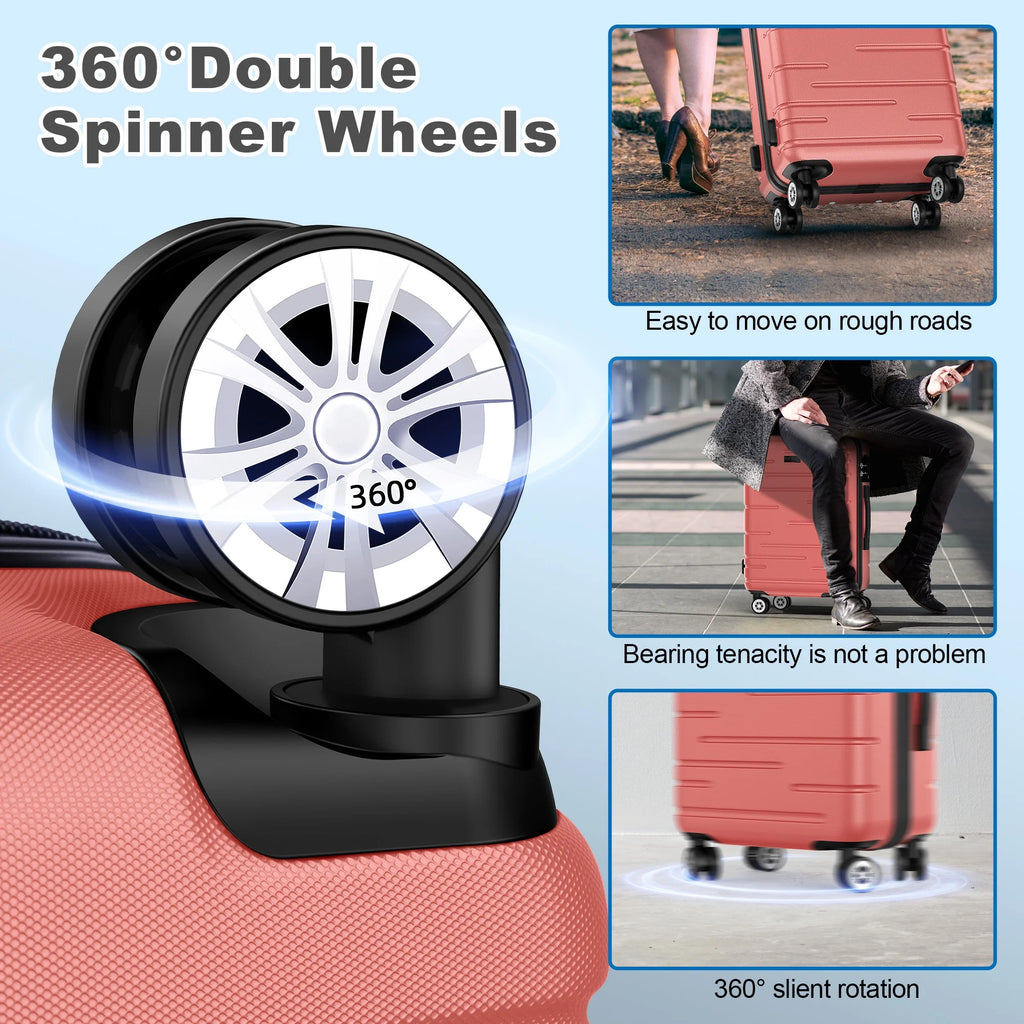 3 Piece Hardshell Lightweight Spinner Luggage Set W784