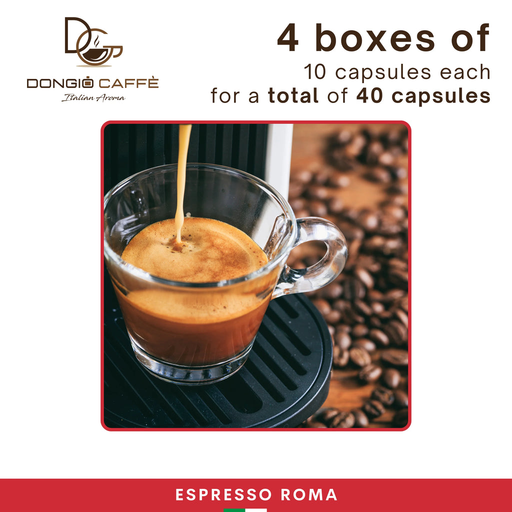 Espresso Capsules Med-Dark Roast Coffee Pods, 40 Ct G215