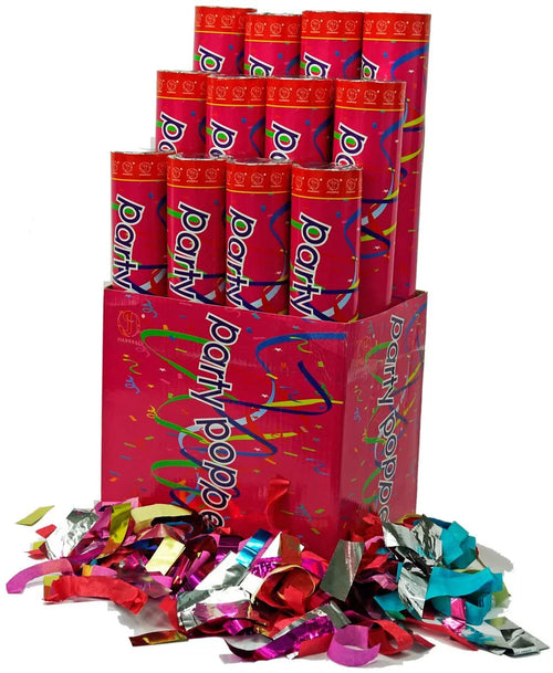 12 Pack 12 Inch Confetti Cannons Party Poppers D87834