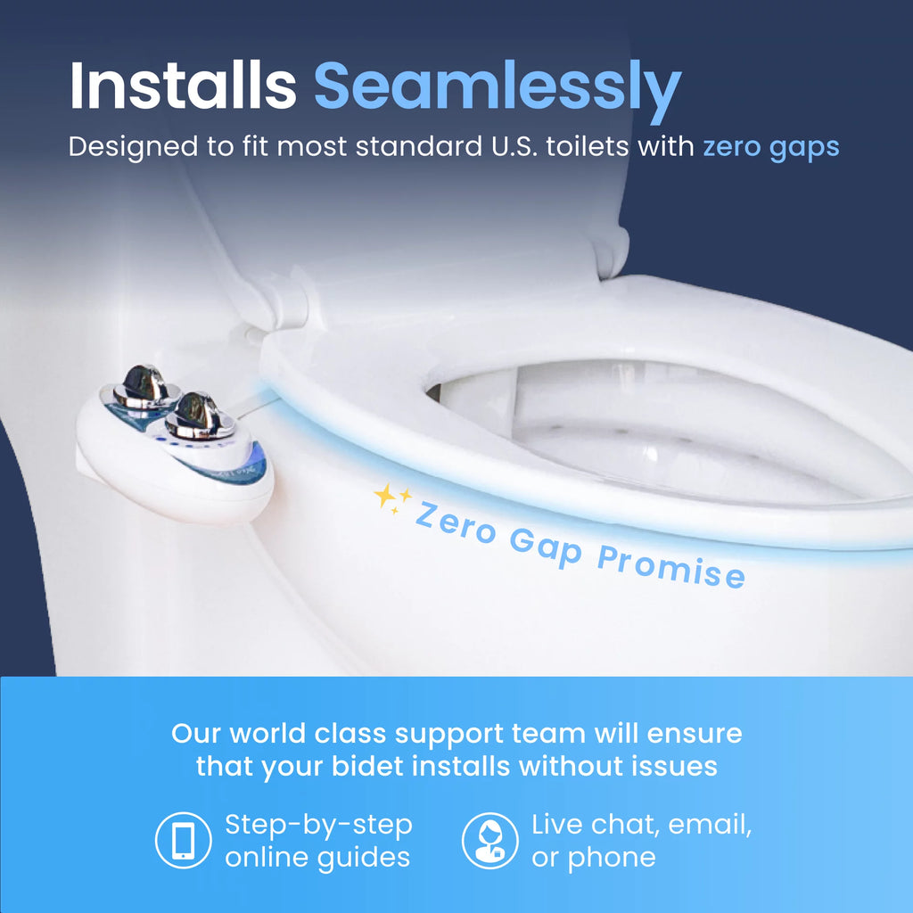 Fresh Water Dual-Nozzle Self-Cleaning Non-Electric Bidet Attachment M2566
