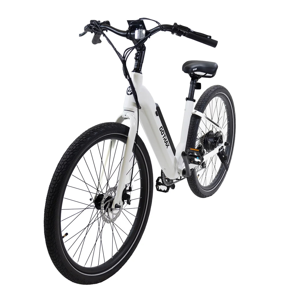 White 27.5" 350W Step Thru Electric Bike Z1378