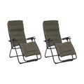 Taupe Zero Gravity Outdoor Recliner Chair 2 Pack N735506