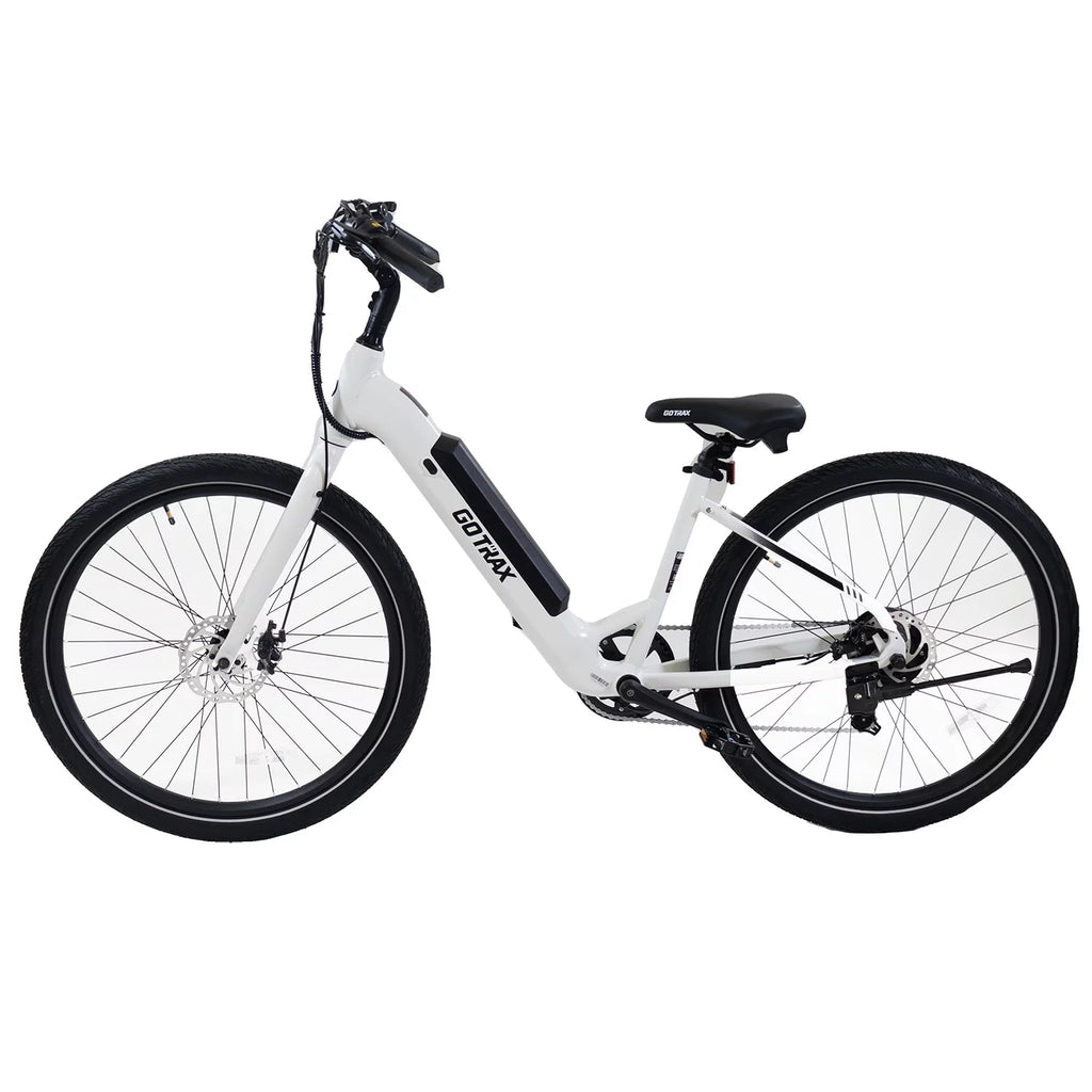 White 27.5" 350W Step Thru Electric Bike Z1378
