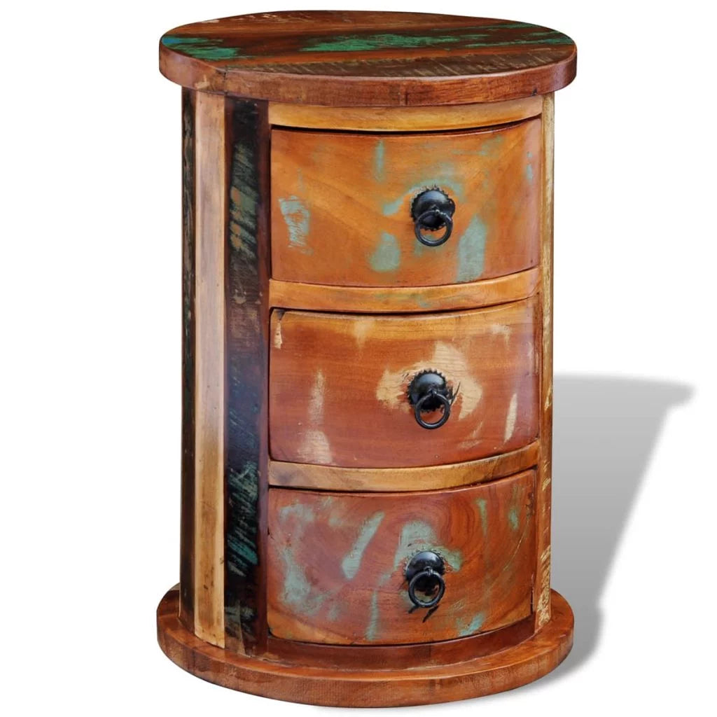 Reclaimed 3 Drawer Solid Wood Cabinet N2235