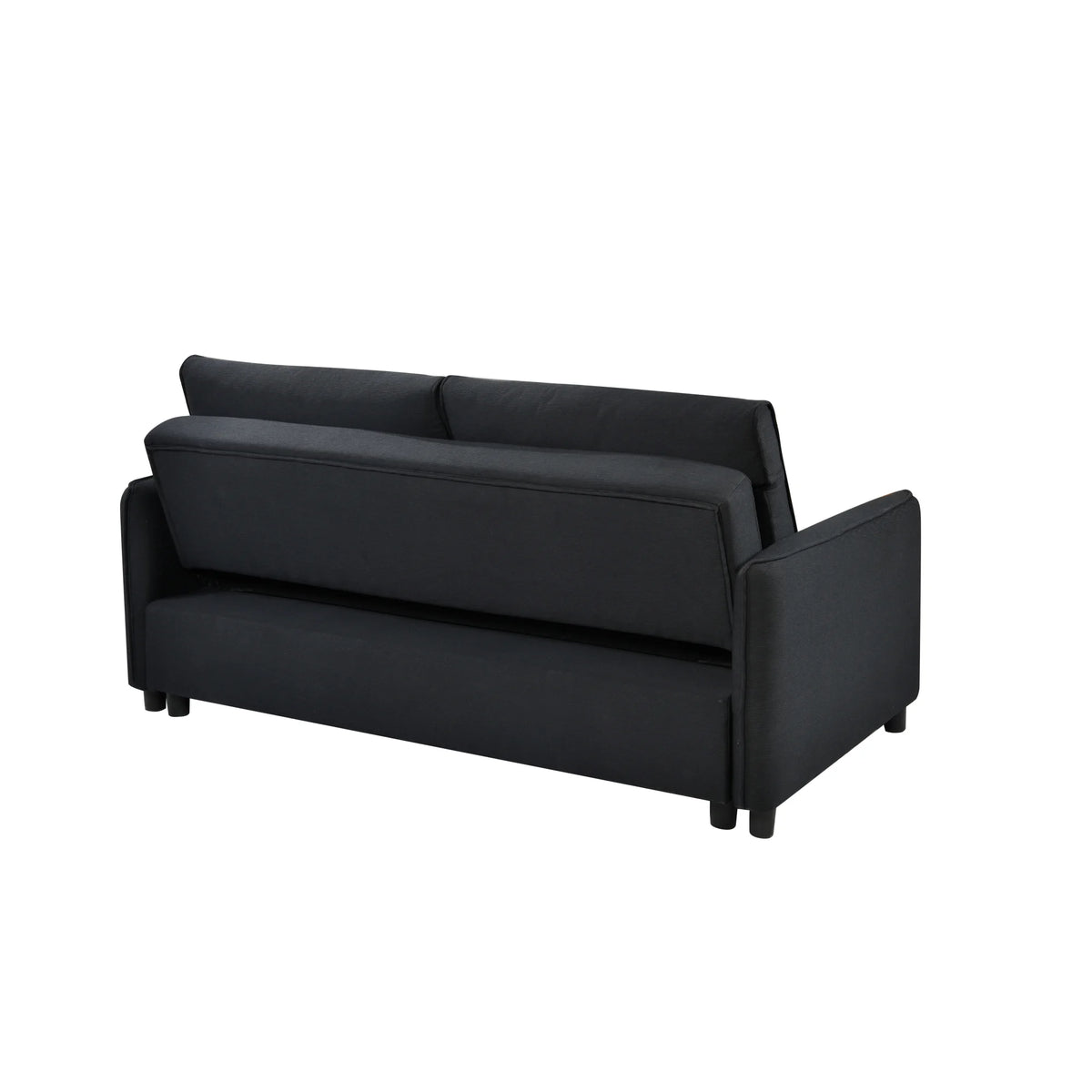 Black Convertible Sleeper Sofa Bed Y673
