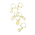 Gold Plated Wine Charms Set of 6 Y886