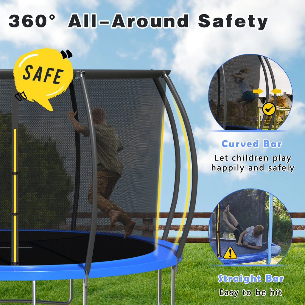 16 FT Trampoline with Safety Enclosure Net and Ladder O60779