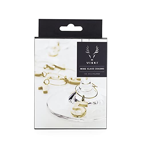Gold Plated Wine Charms Set of 6 Y886