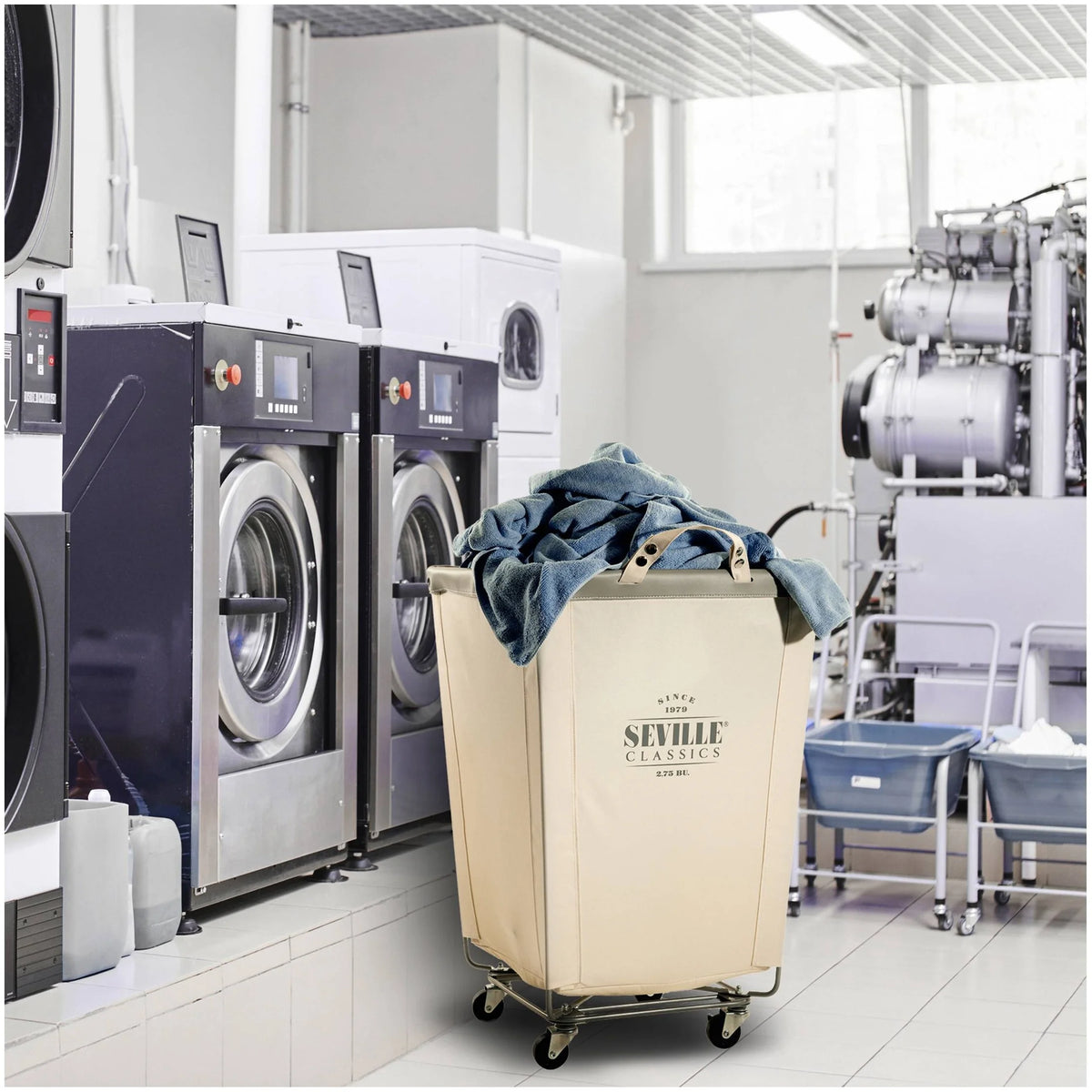 Heavy Duty Canvas Laundry Hamper K1897