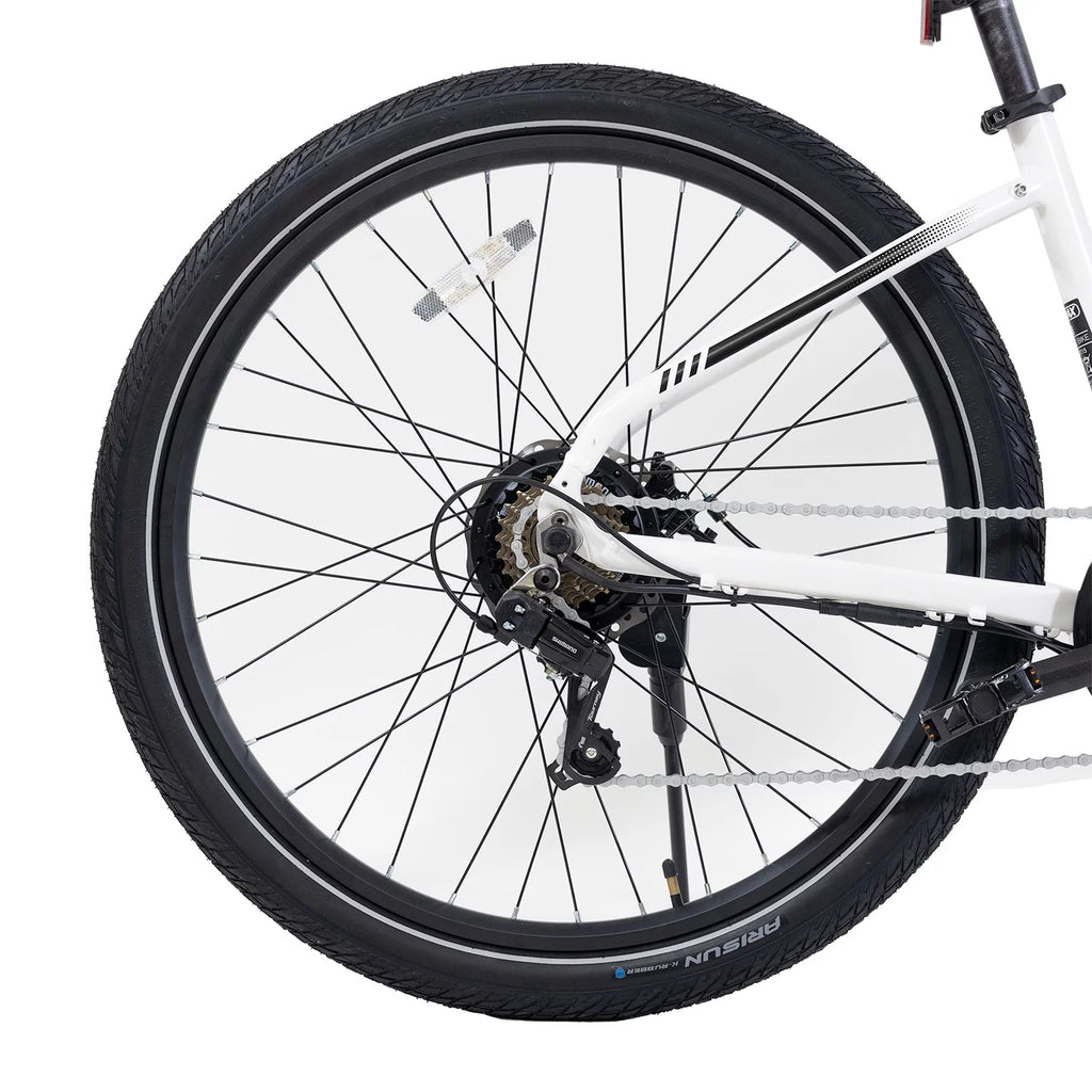 White 27.5" 350W Step Thru Electric Bike Z1378