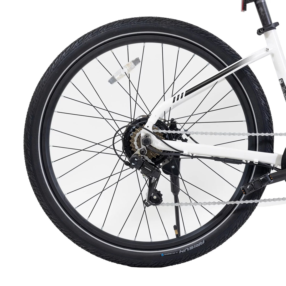 White 27.5" 350W Step Thru Electric Bike Z1378