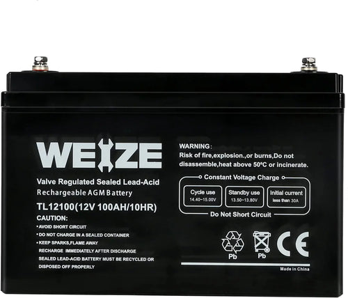12V 100AH Sealed Lead Acid Rechargeable Deep Cycle SLA AGM Battery V711912