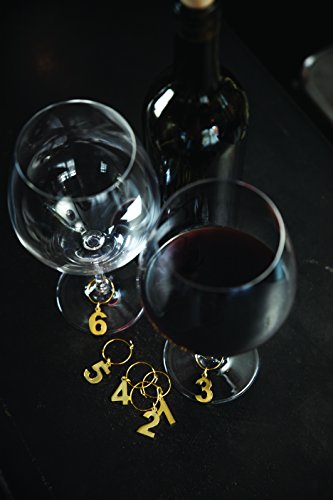 Gold Plated Wine Charms Set of 6 Y886