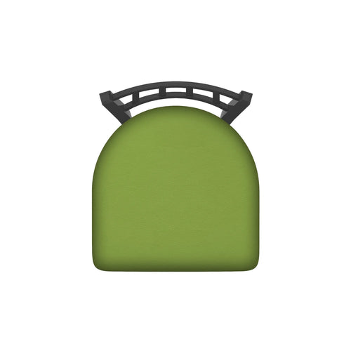 18 in. Chair with Pewter Finish & Green Seat A6244