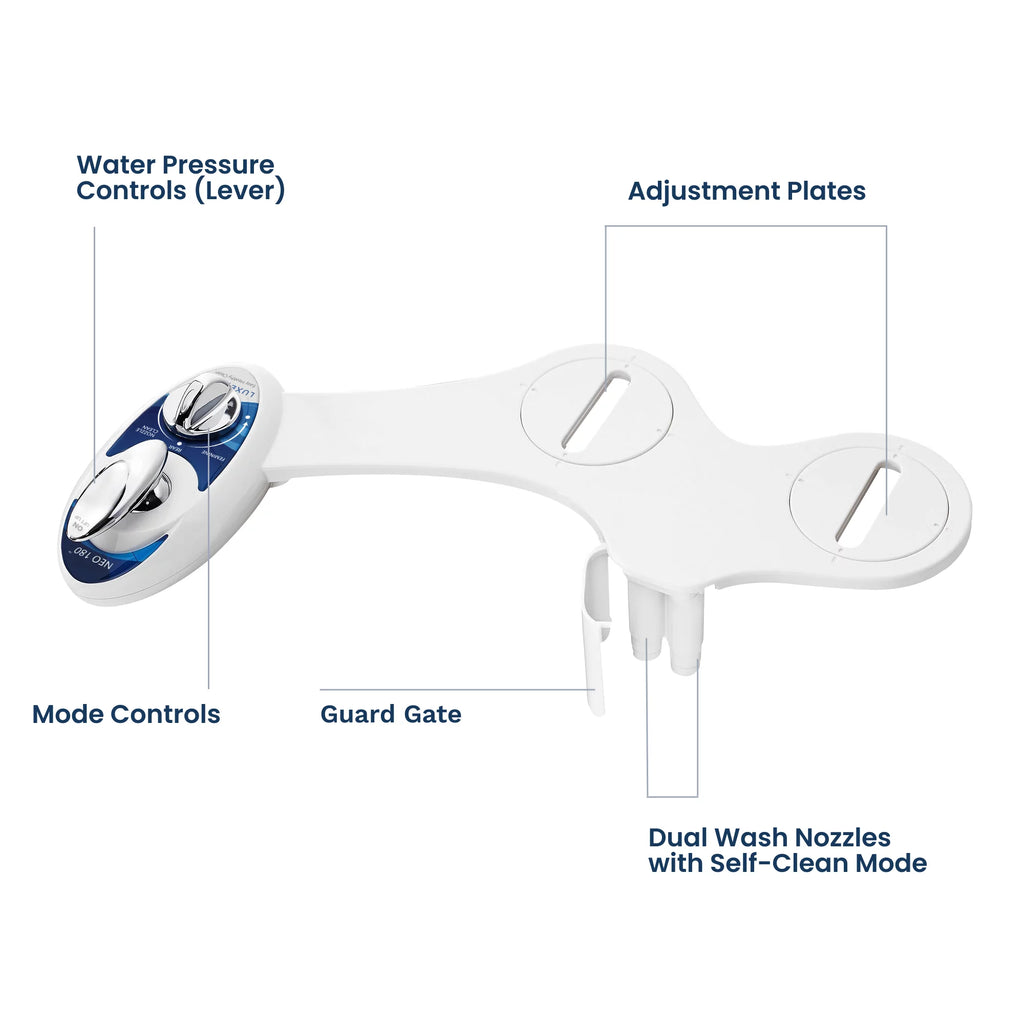 Fresh Water Dual-Nozzle Self-Cleaning Non-Electric Bidet Attachment M2566