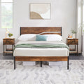 3-Piece Full Bedroom Set with Platform Bed Frame and 2 Nightstand L893
