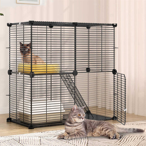 2-Tier Indoor Cat Cage Pet Playpen U6100
