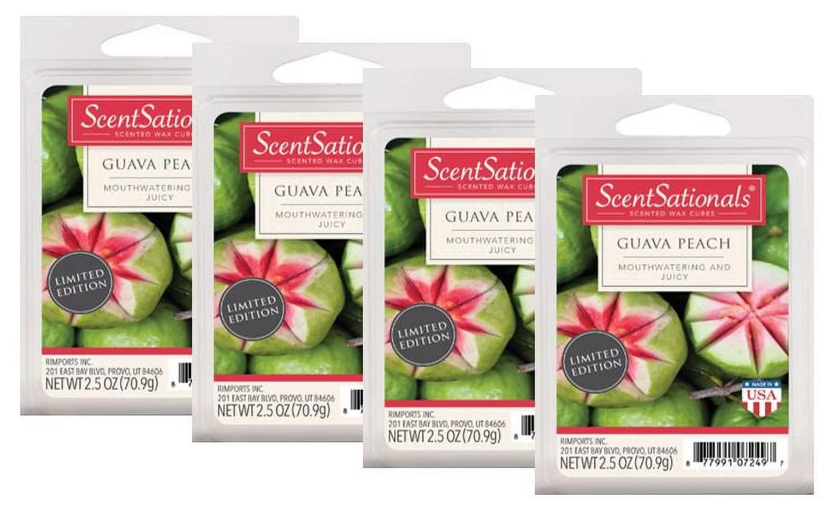 Guava Peach Scented Wax Melts 2.5 oz 4-Pack Q856