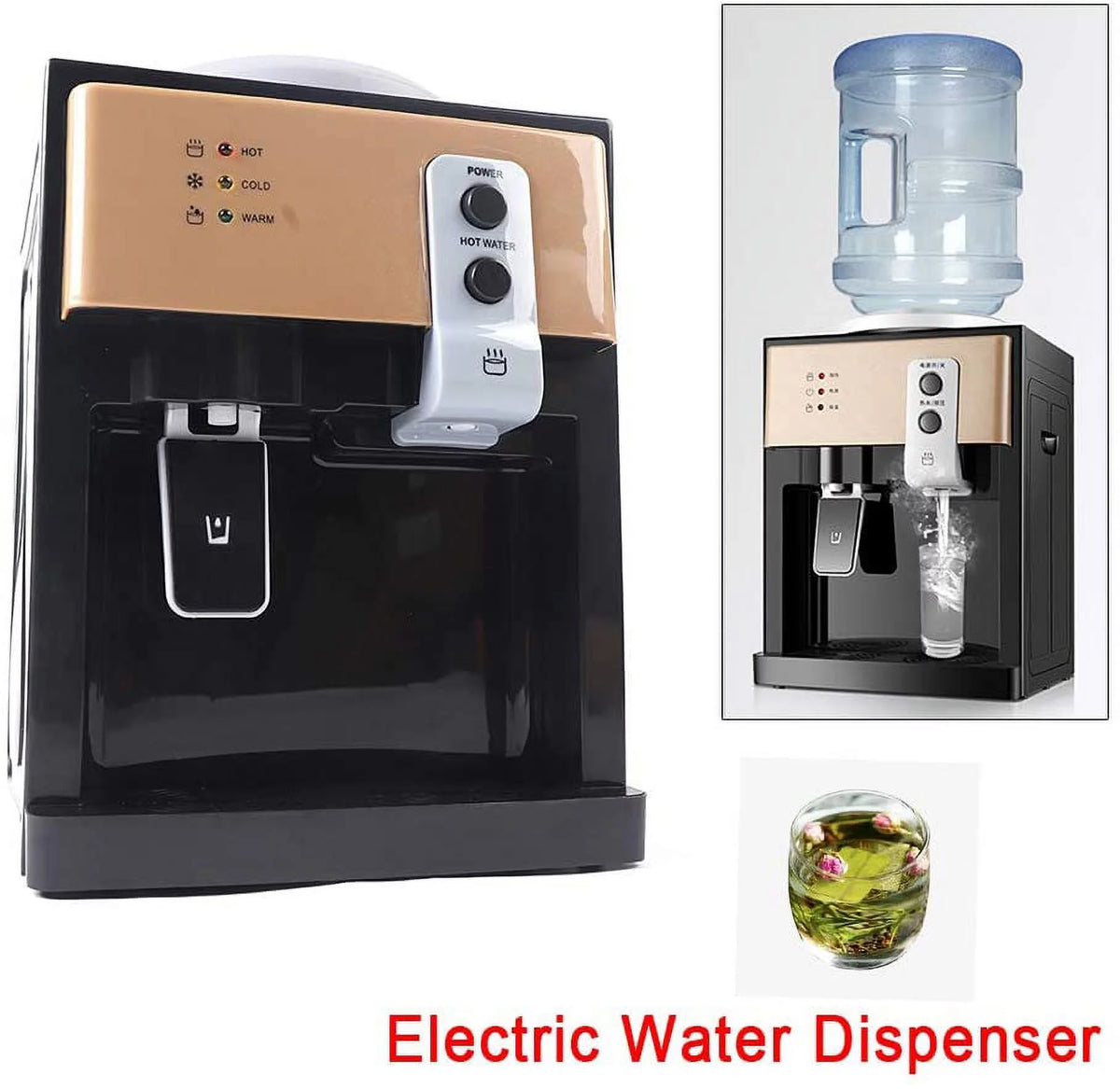 Top Loading Hot & Cold Water Cooler Dispenser for 3 or 5 Gallon Bottle A90248