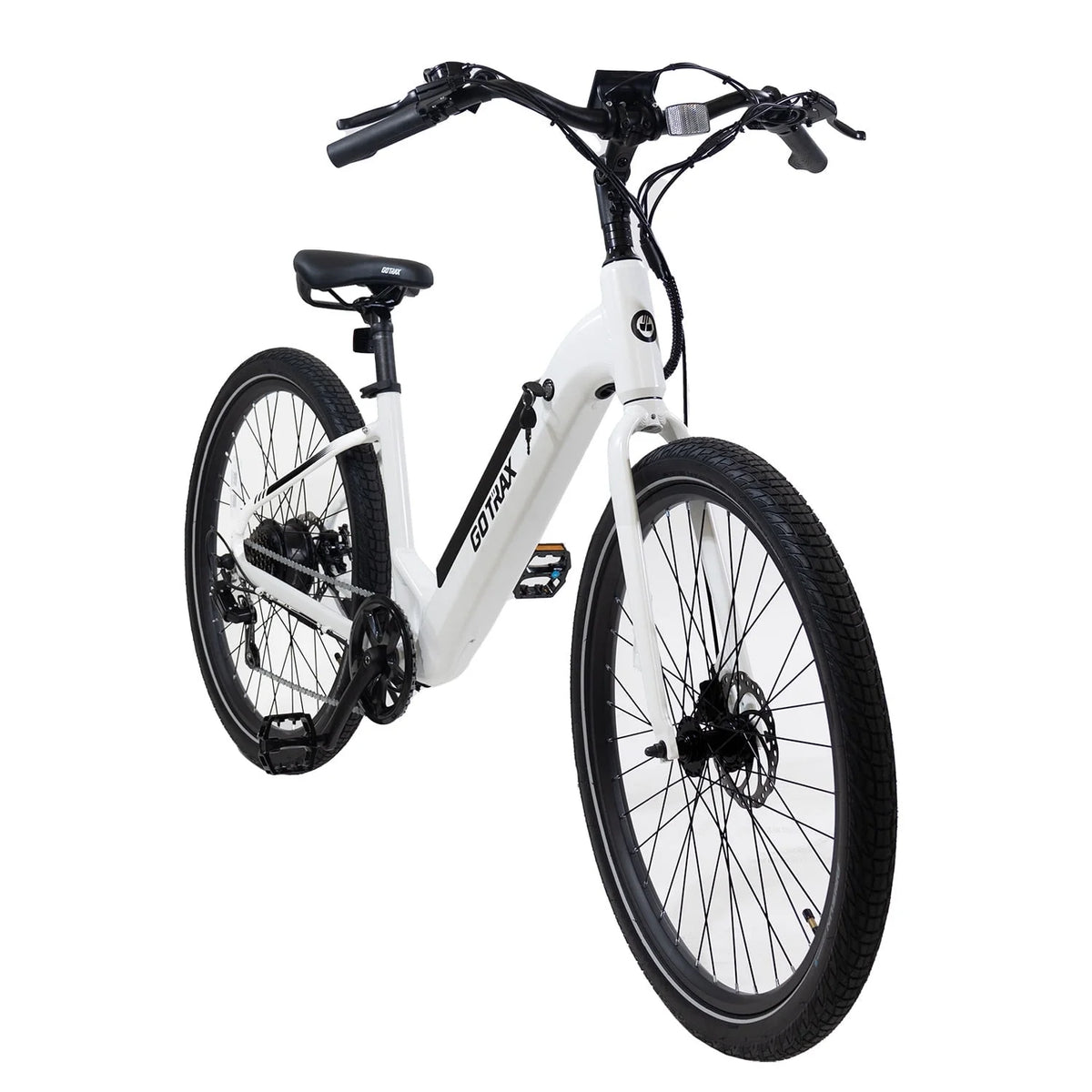 White 27.5" 350W Step Thru Electric Bike Z1378