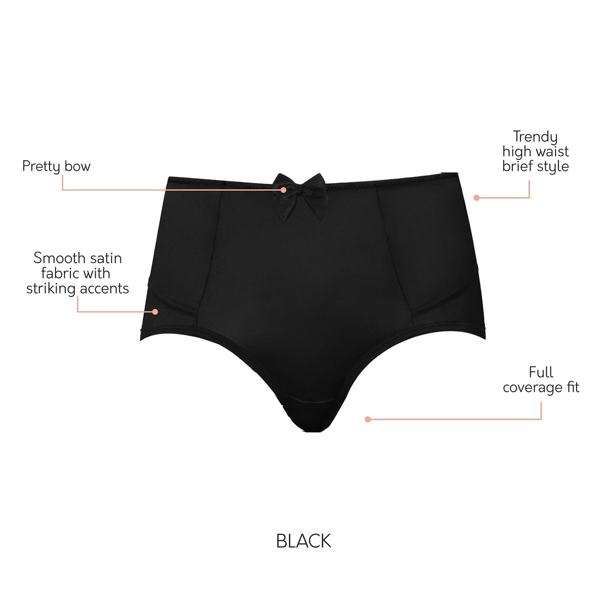 High Waist Brief Black U12437