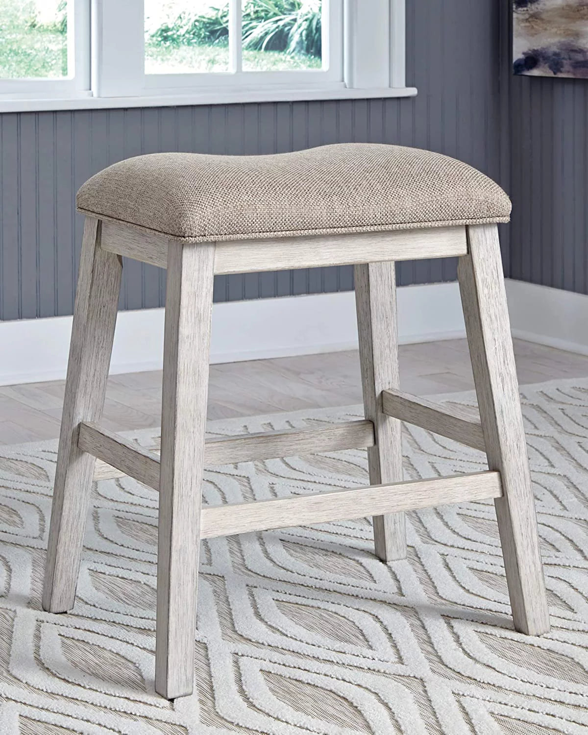 24" Counter Height Upholstered Barstool, Set of 2 X3391