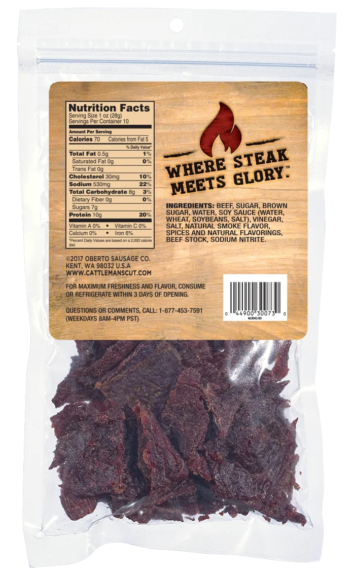 Teriyaki Beef Jerky 10oz Resealable Bag N78731