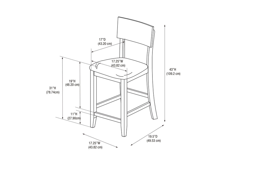 Black 30" Wood Bar Stool T73800