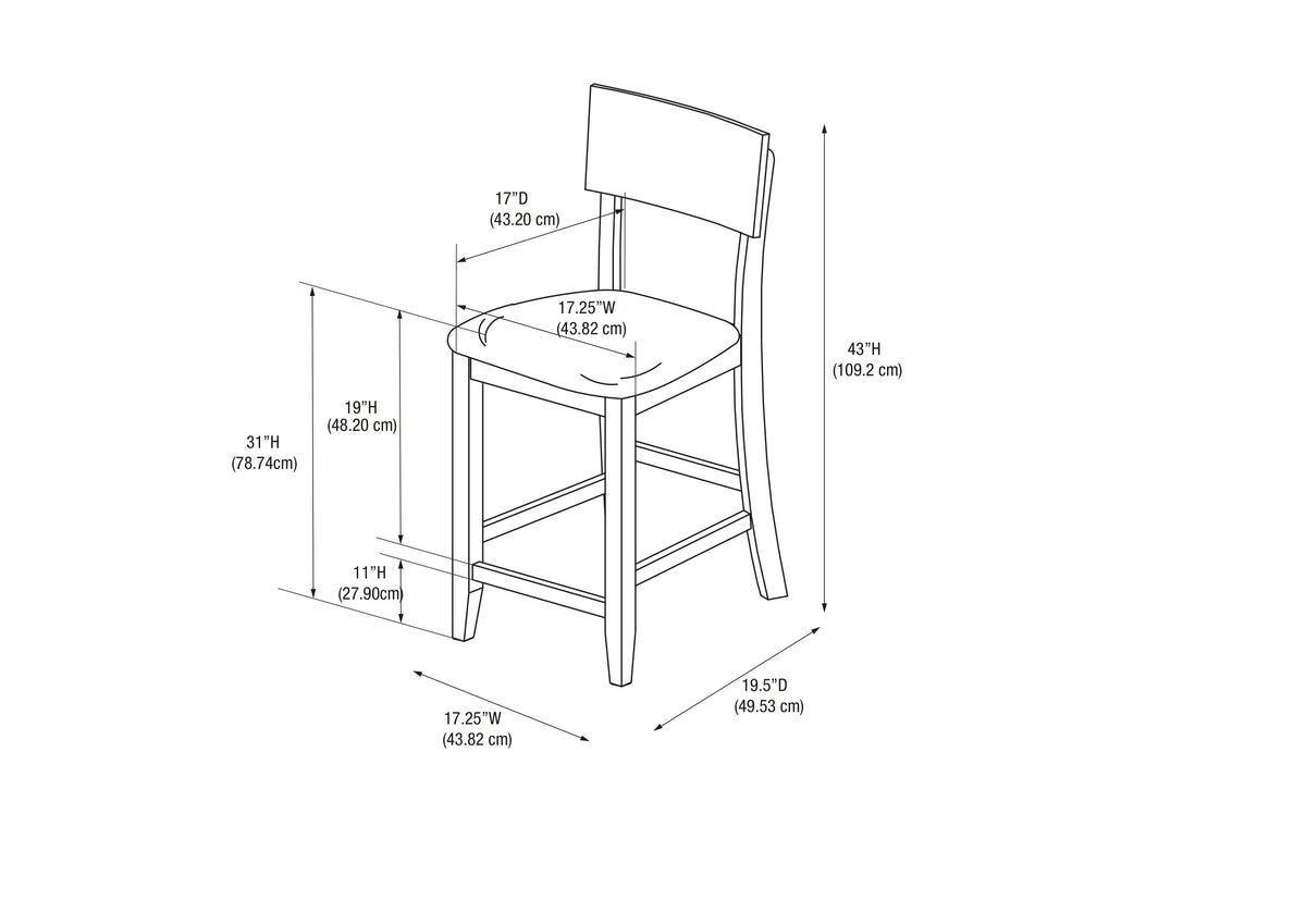 Black 30" Wood Bar Stool T73800