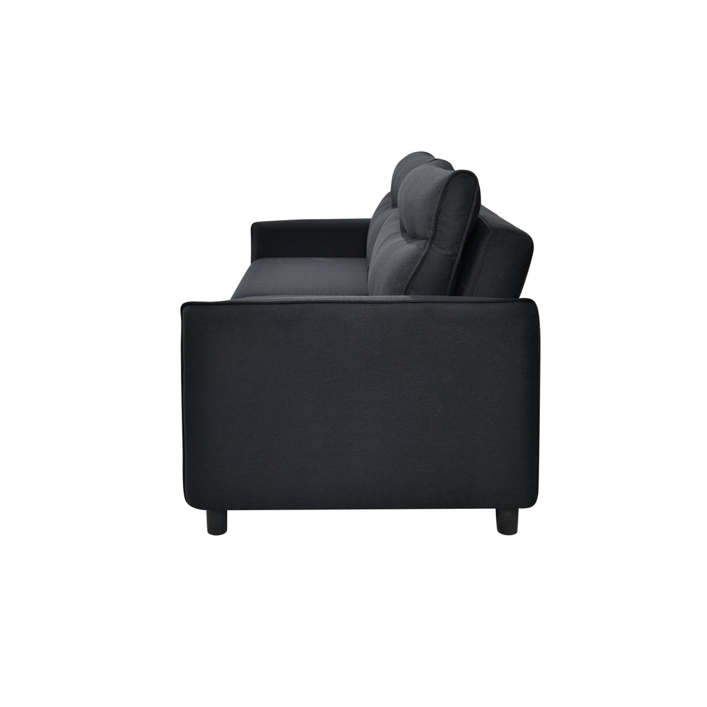 Black Convertible Sleeper Sofa Bed Y673