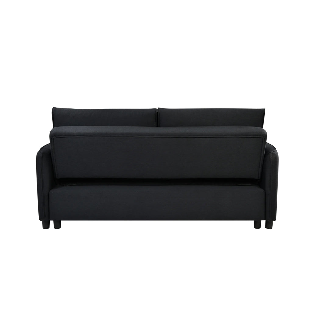 Black Convertible Sleeper Sofa Bed Y673