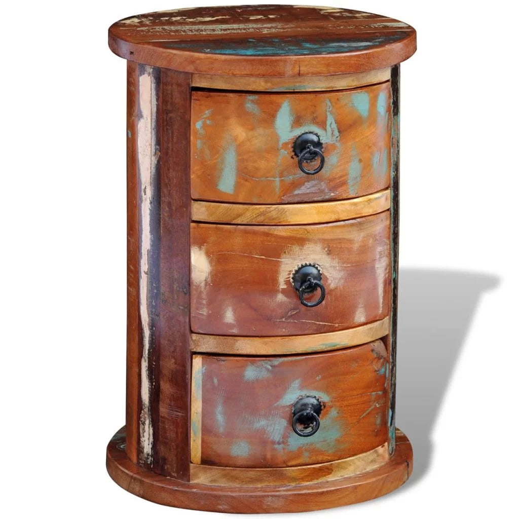 Reclaimed 3 Drawer Solid Wood Cabinet N2235