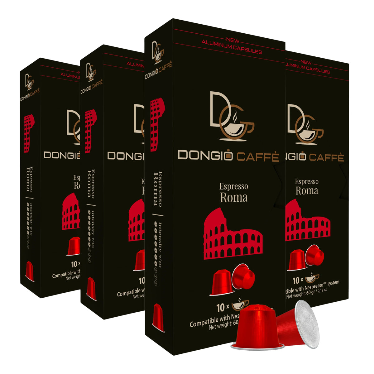 Espresso Capsules Med-Dark Roast Coffee Pods, 40 Ct G215