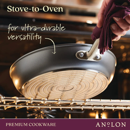 12" Hard-Anodized Nonstick Deep Frying Pan with Lid L69393