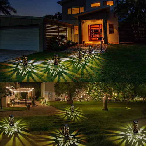 10 Pack Solar Powered LED Pathway Lights Warm White O681249
