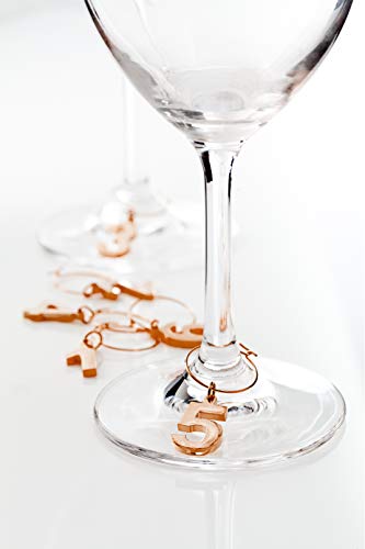 Gold Plated Wine Charms Set of 6 Y886