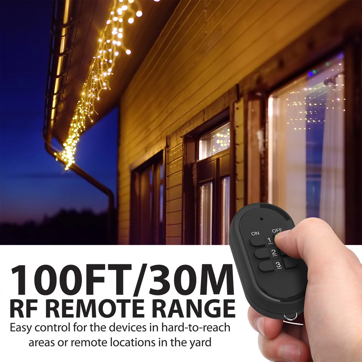 Wireless Remote Control 3-Prong Outlet 3 Receiver 1 Remote F3799