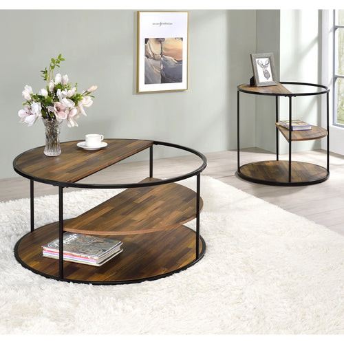 35-inch Steel 2-Piece 2-Shelf Coffee Table Set K82693