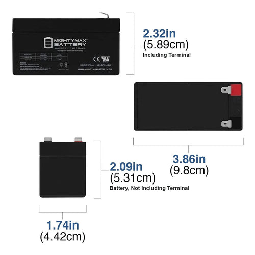 12V 1.3Ah Battery 2 Pack D569222