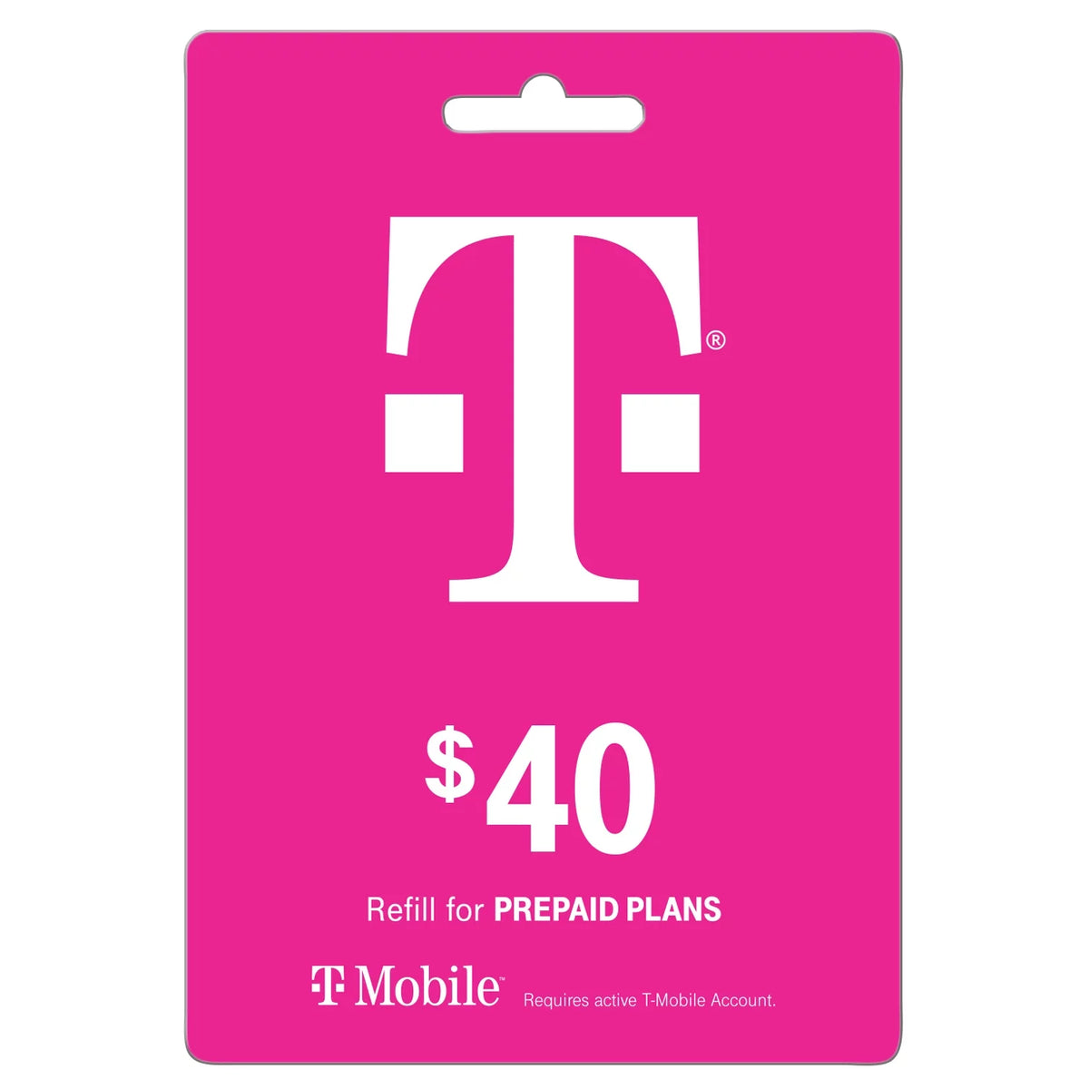 Prepaid $40 Top Up U922657