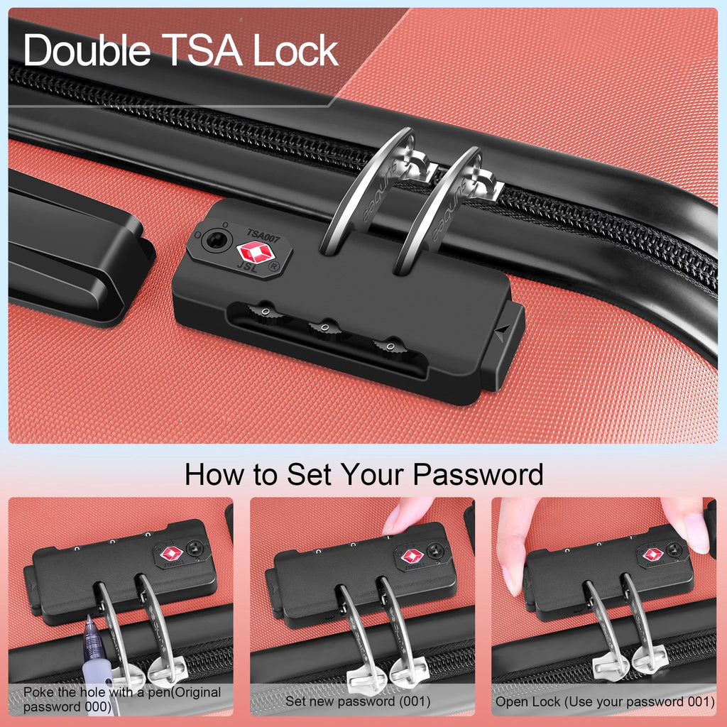 3 Piece Hardshell Lightweight Spinner Luggage Set W784