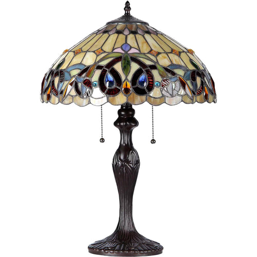 2-Light Victorian Table Lamp with 16" Shade C222127