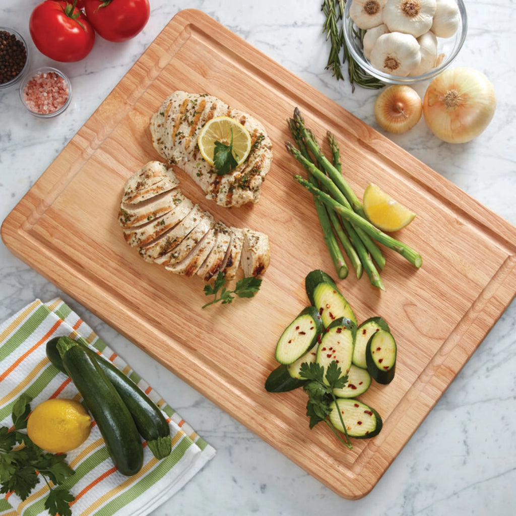 Wood Cutting Board with Perimeter Trench E52993