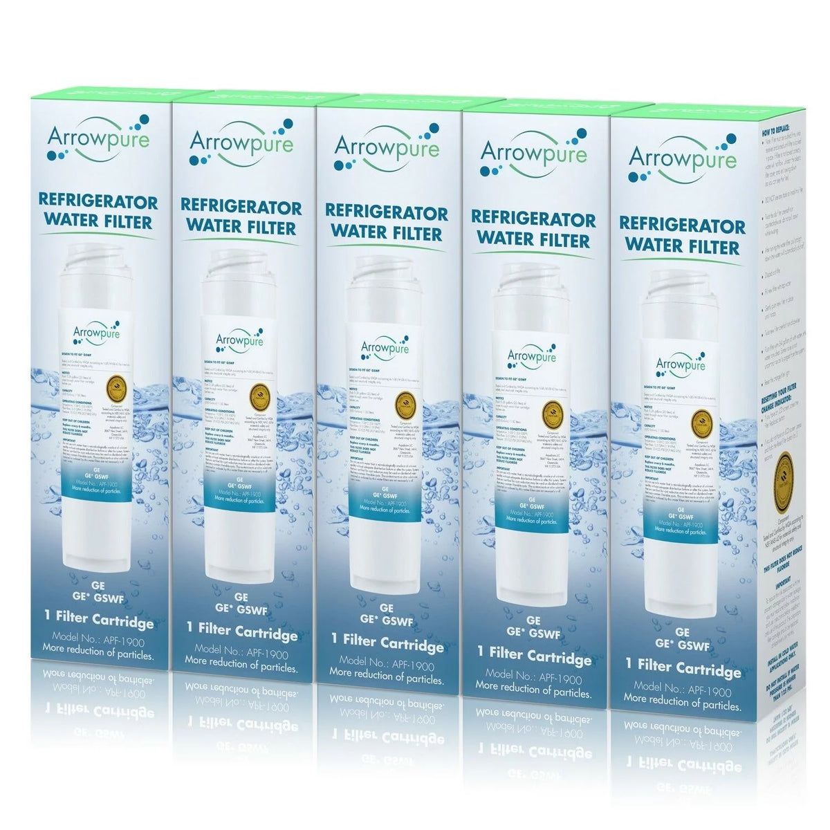 Refrigerator Water Filter Replacement Cartridge 5 Pack W530