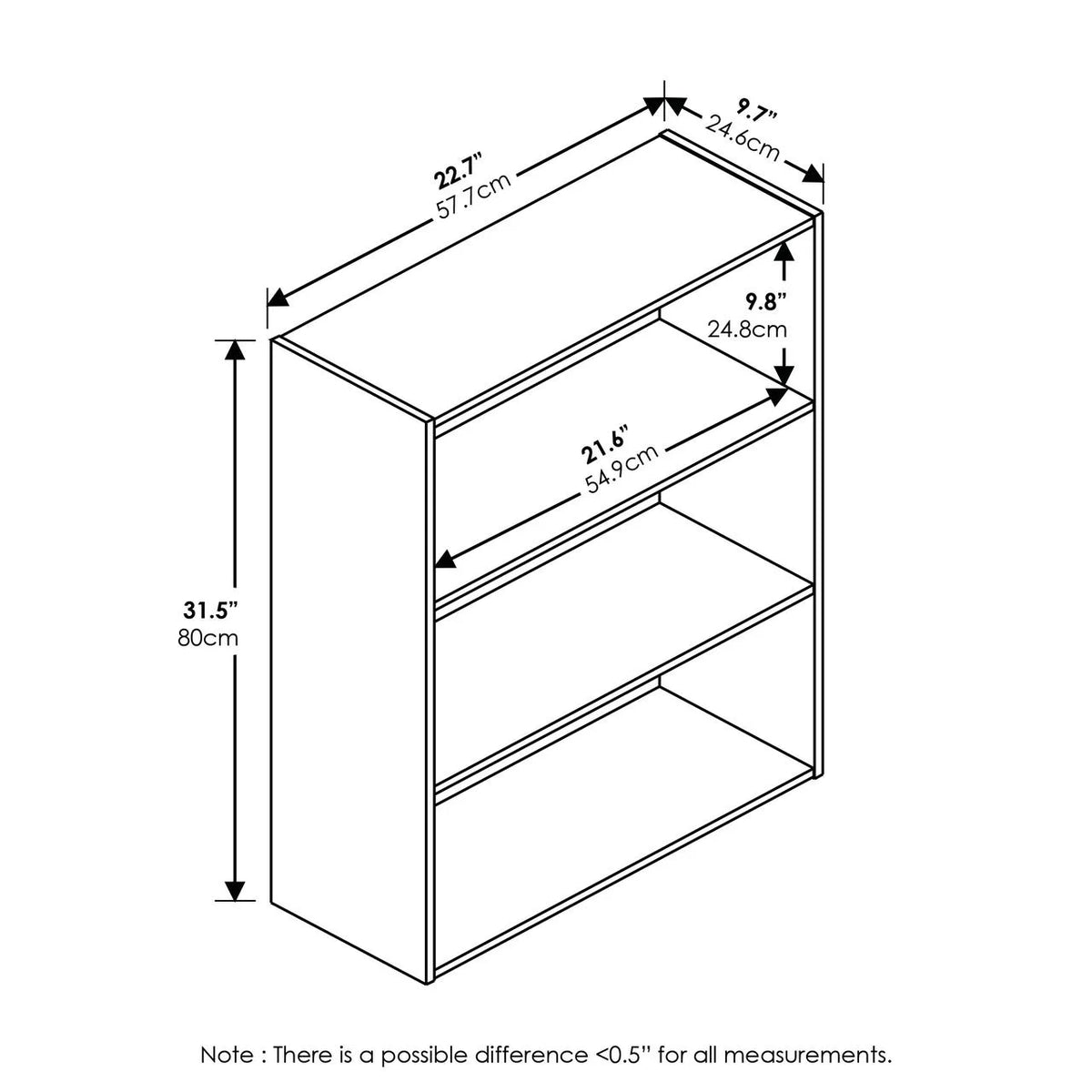 3-Tier Open Shelf H294