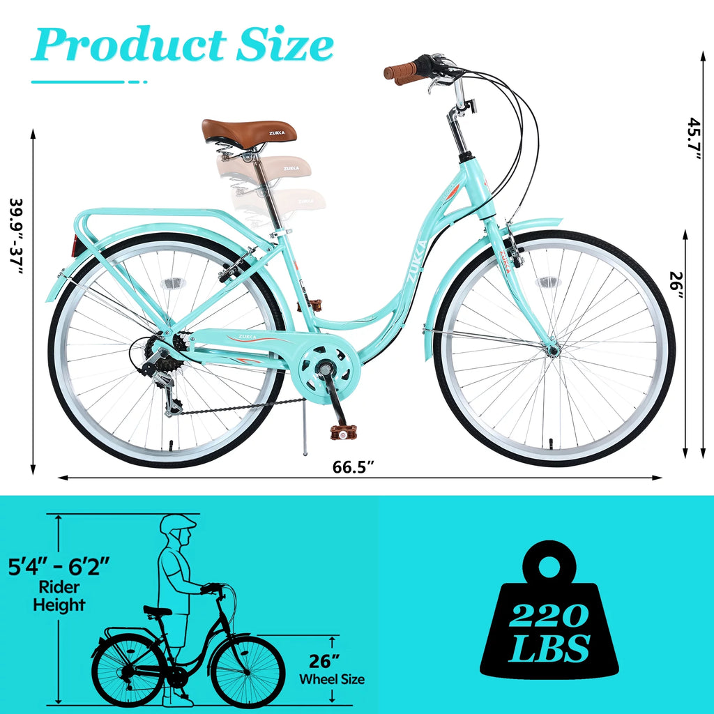 26 inch 7 speed Cruiser Bike F28864