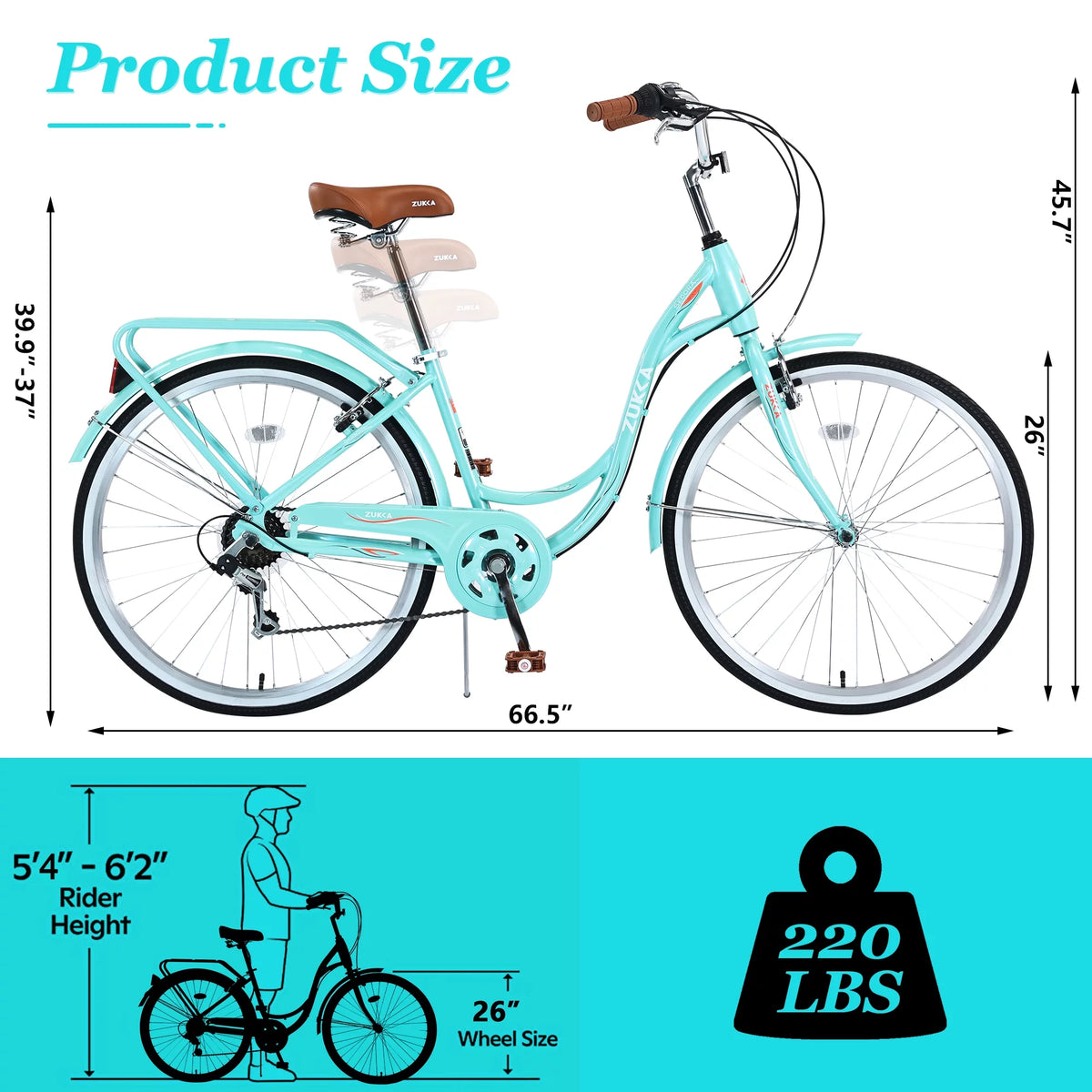 26 inch 7 speed Cruiser Bike F28864