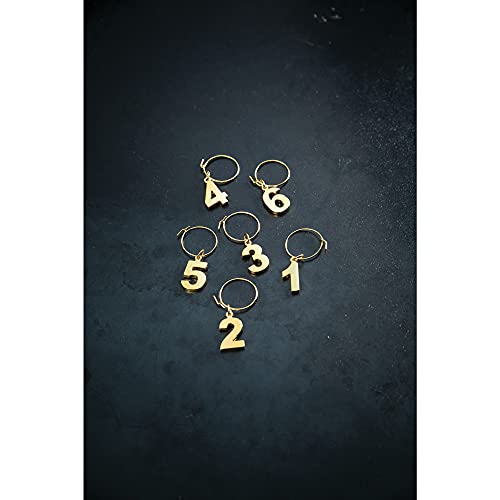 Gold Plated Wine Charms Set of 6 Y886