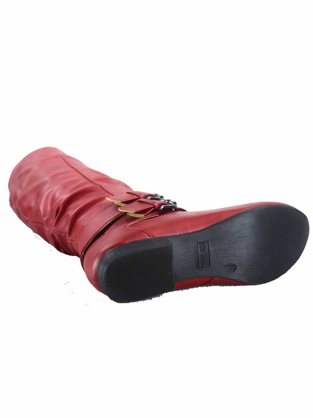 Women's Low Heel Round Toe Knee High Riding Boots C23909