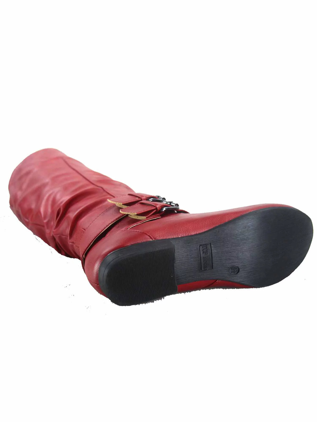 Women's Low Heel Round Toe Knee High Riding Boots C23909